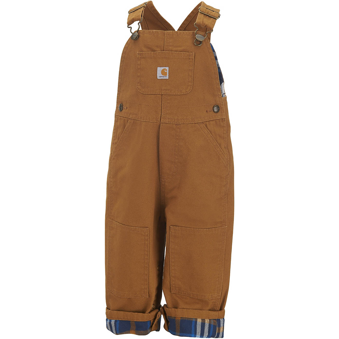 Carhartt Infant Boys' Flannel Lined Canvas Bib Overalls                                                                          - view number 1
