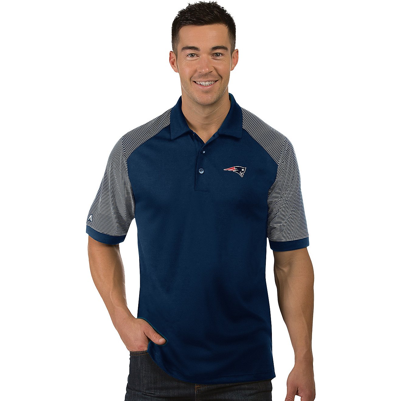 Antigua Men's New England Patriots Engage Polo Shirt                                                                             - view number 1
