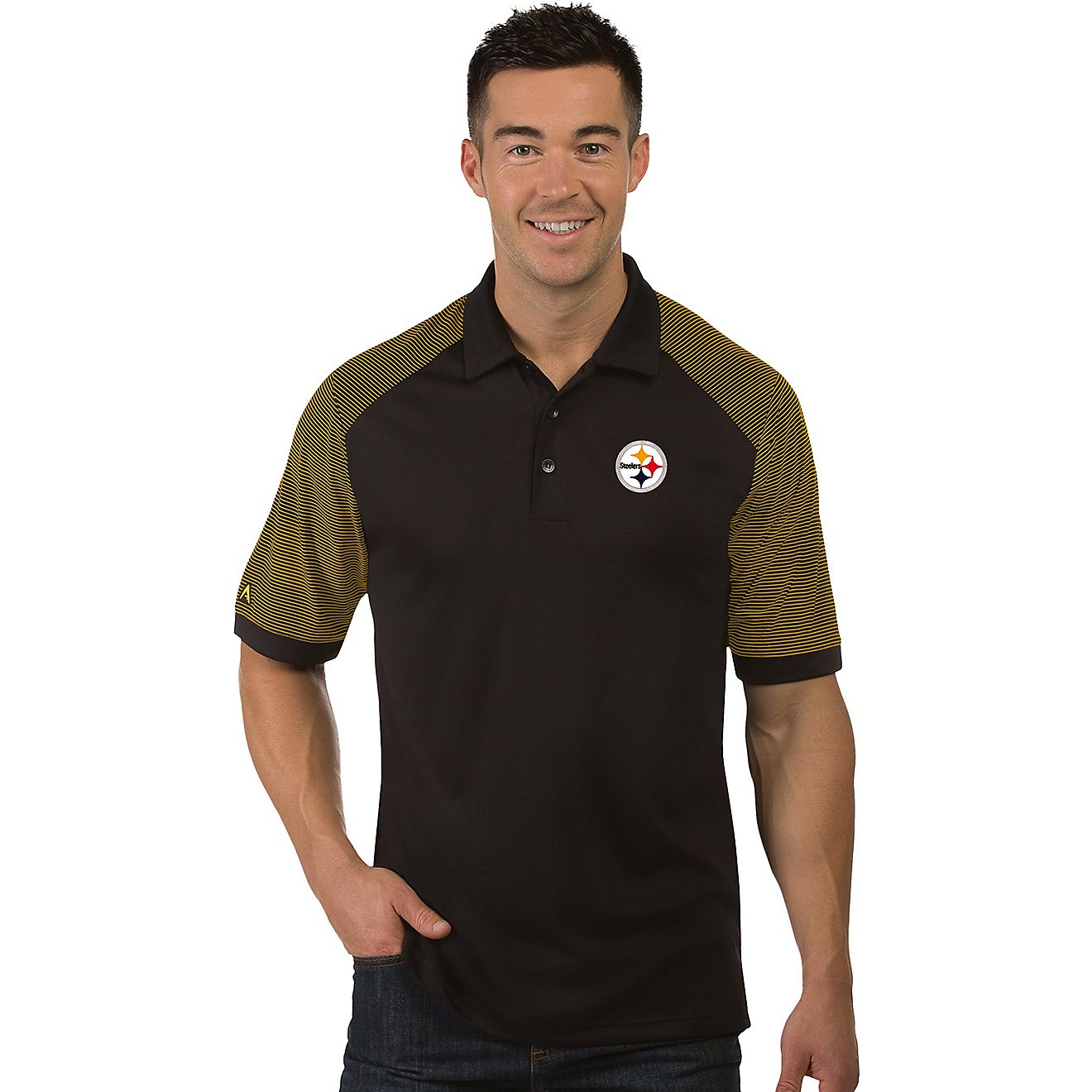 Antigua Men's Pittsburgh Steelers Engage Polo Shirt                                                                              - view number 1