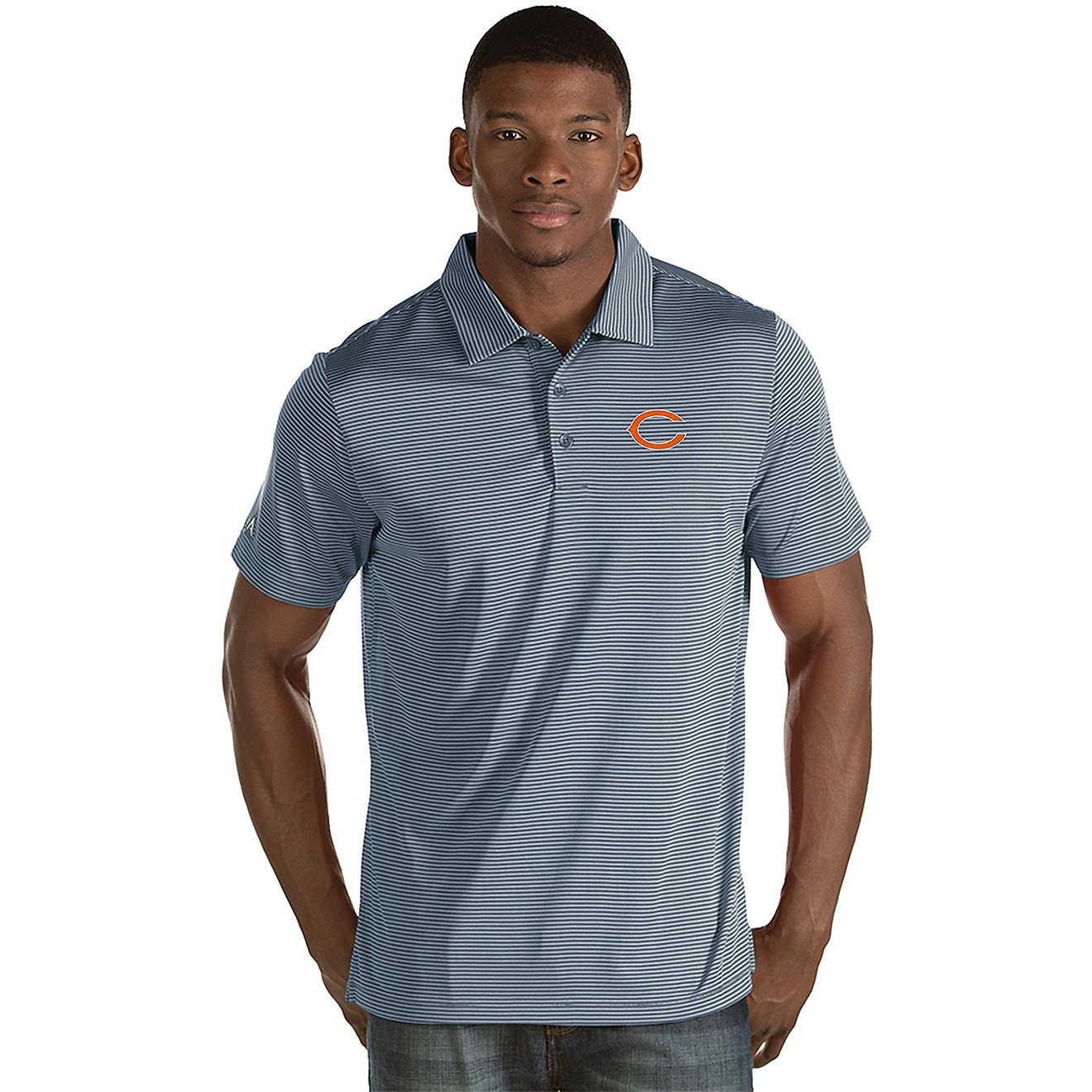 Antigua Men's Chicago Bears Quest Polo Shirt                                                                                     - view number 1