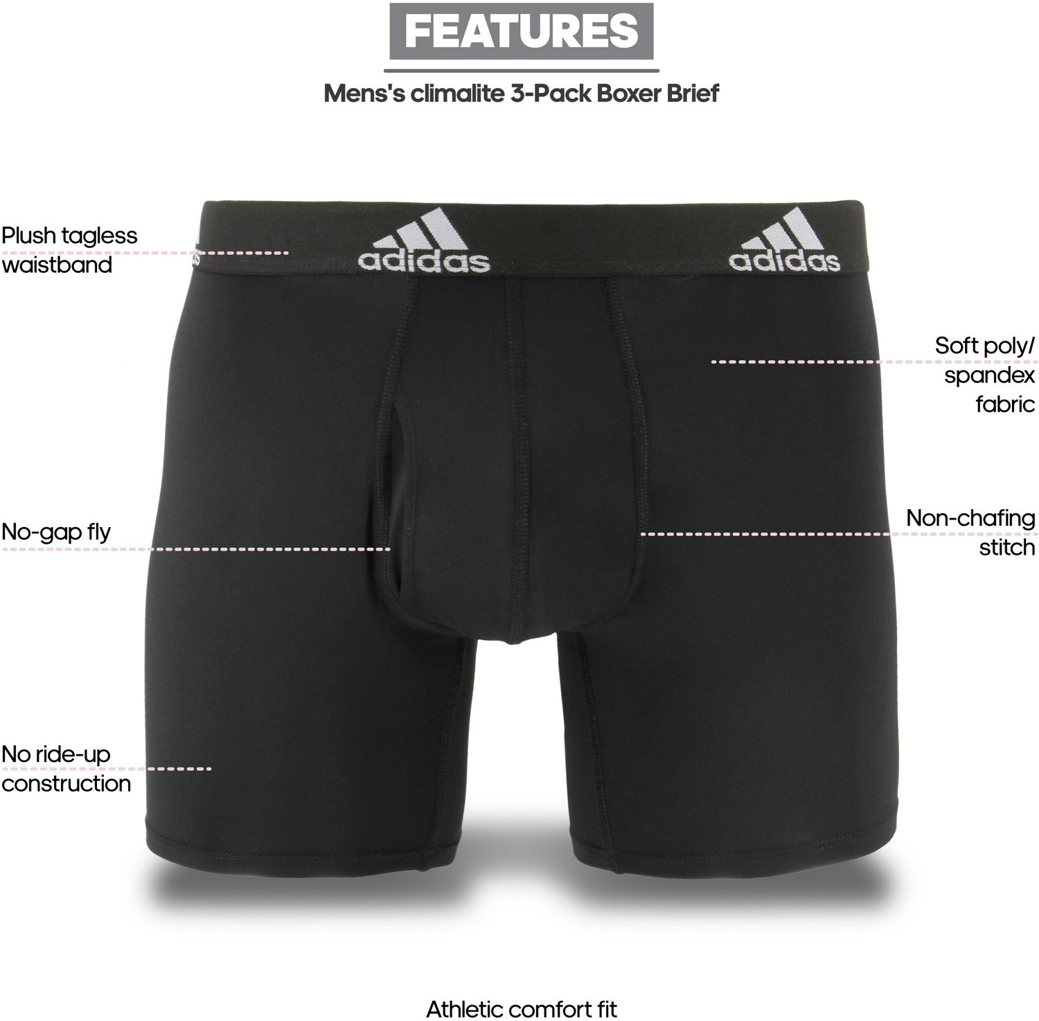 adidas climalite underwear 3 pack