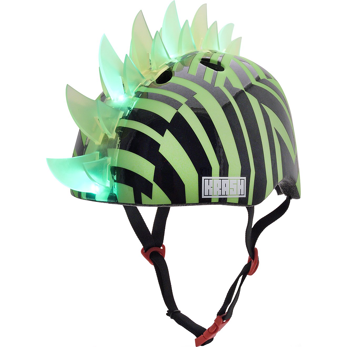 Krash Dazzle Green Mohawk Helmet with LED Lights Youth 8+ (54-58 cm)                                                             - view number 2
