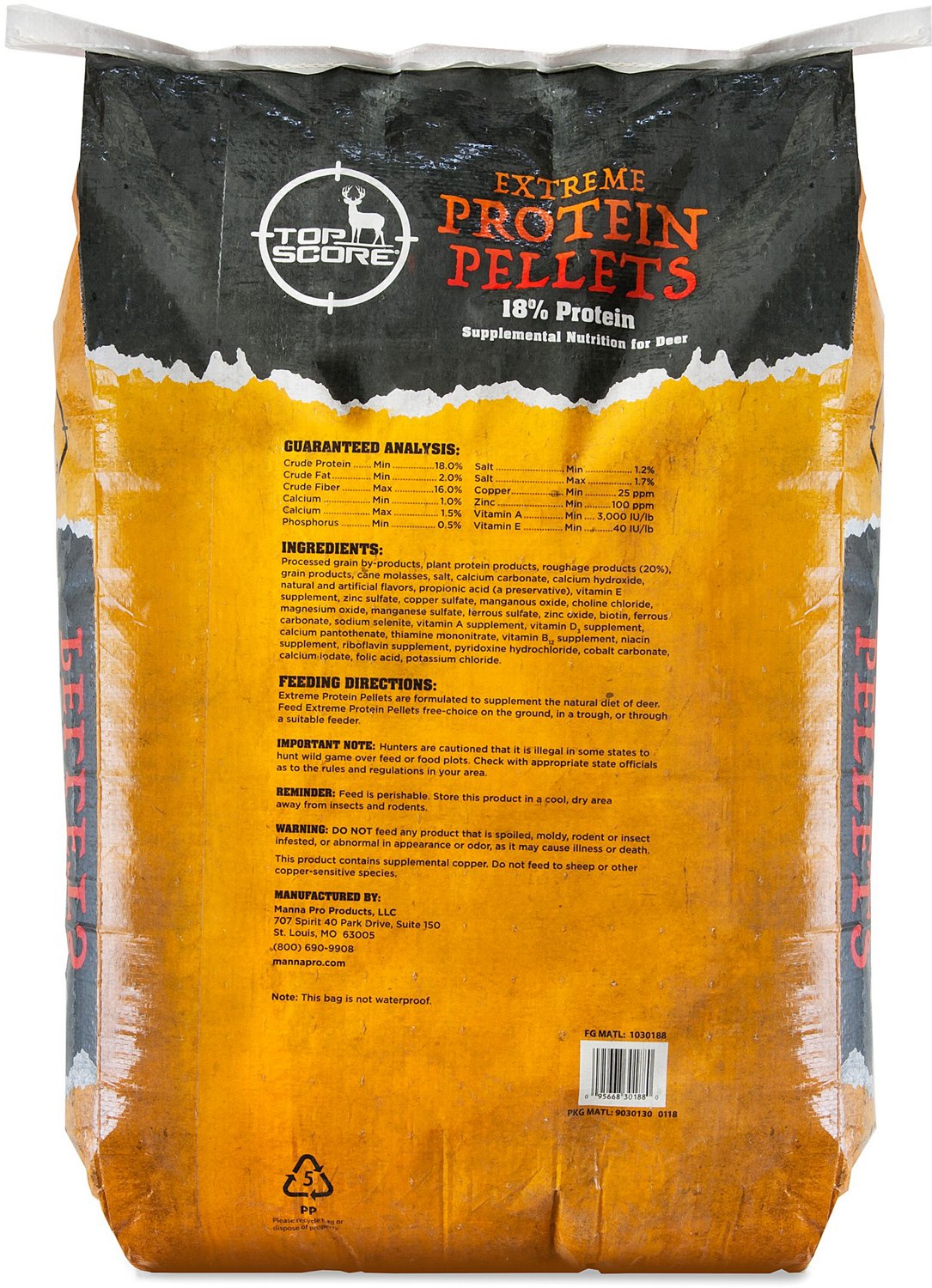 Manna Pro Top Score 40 lb. Extreme Protein Pellets Academy