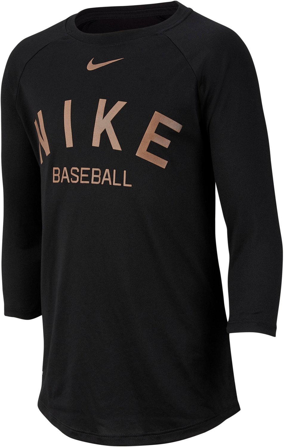 Nike Boys' DriFIT Baseball 3/4 Sleeve Tshirt Academy