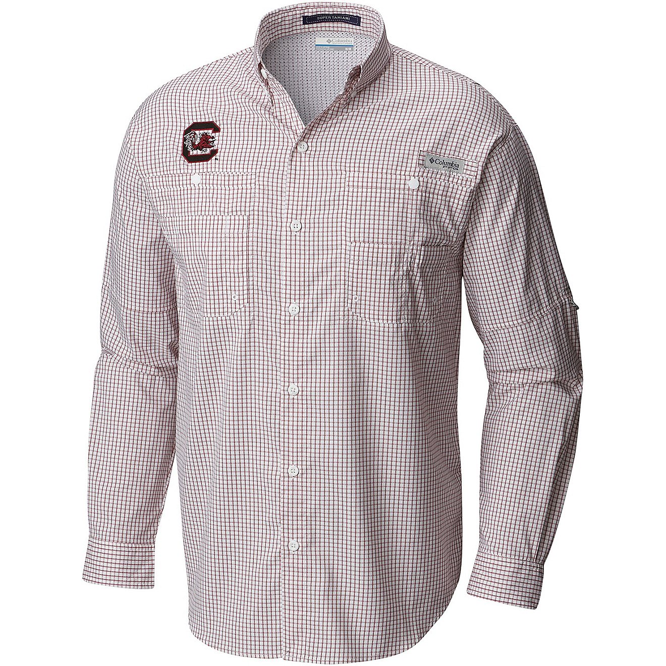 Columbia Sportswear Men's University of South Carolina Super Tamiami Long Sleeve Shirt                                           - view number 1