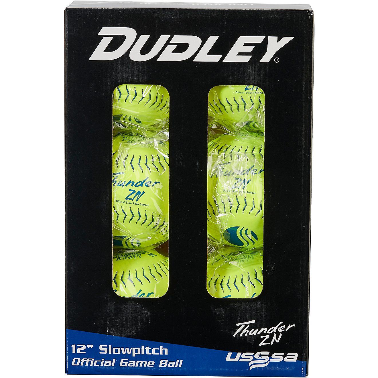 Dudley Thunder ZN 12 in USSSA Slow-Pitch Softballs 6-Pack                                                                        - view number 2