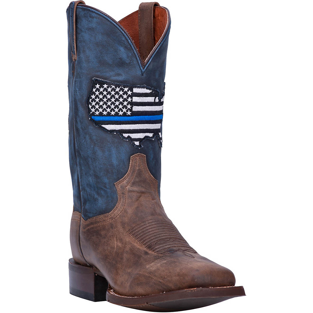 Dan Post Men's Thin Blue Line Leather Western Boots                                                                              - view number 1
