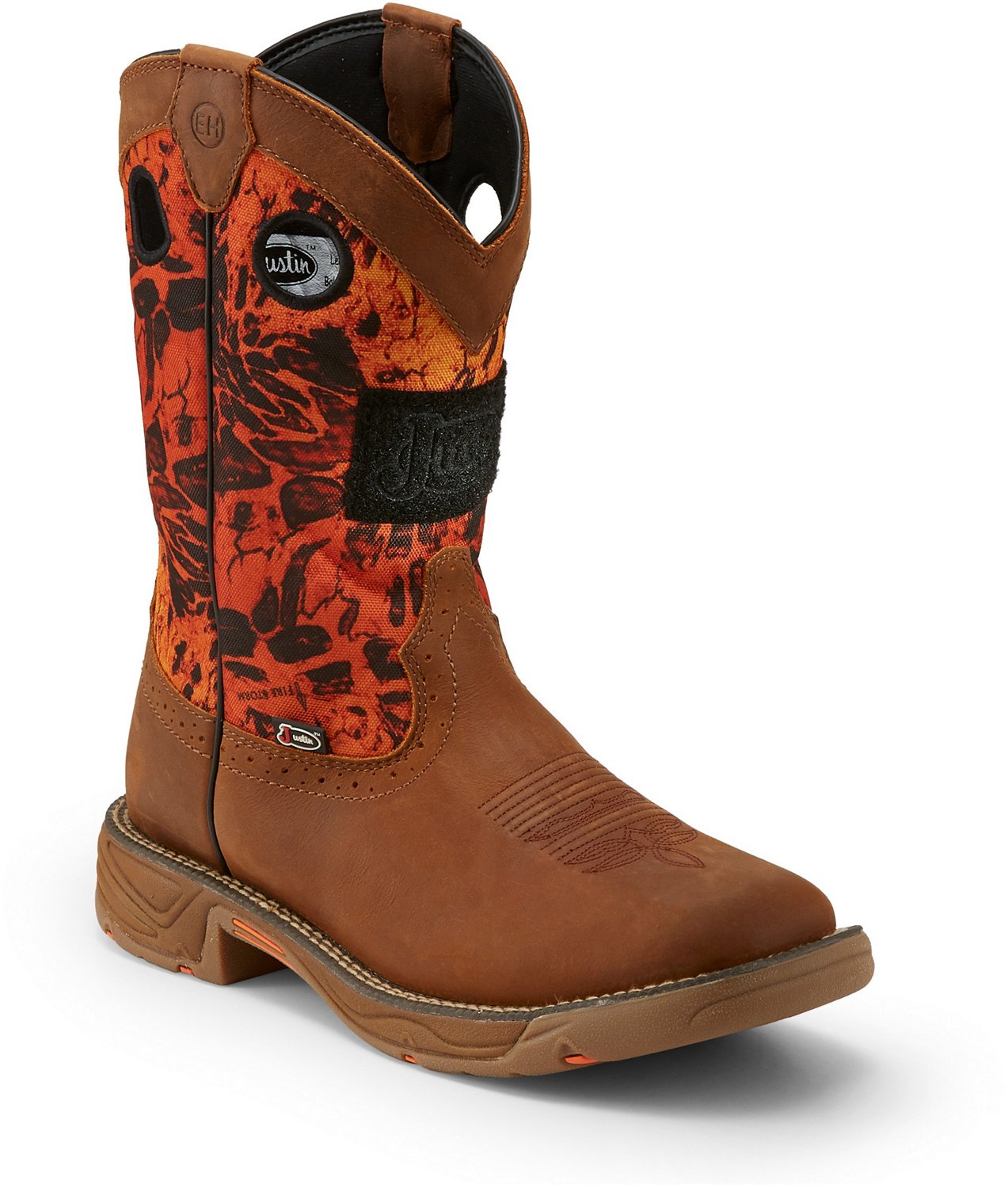 justin steel toe work boots academy