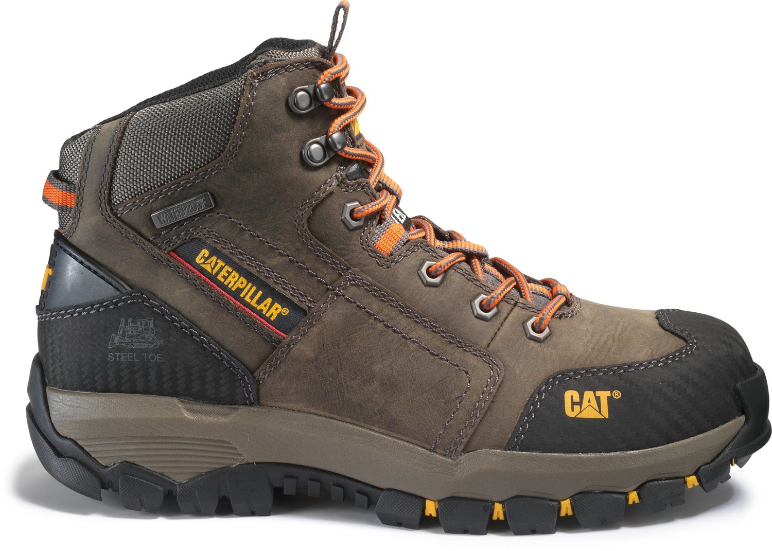 Cat Footwear Men's Navigator Mid EH Steel Toe Lace Up Work Boots Academy