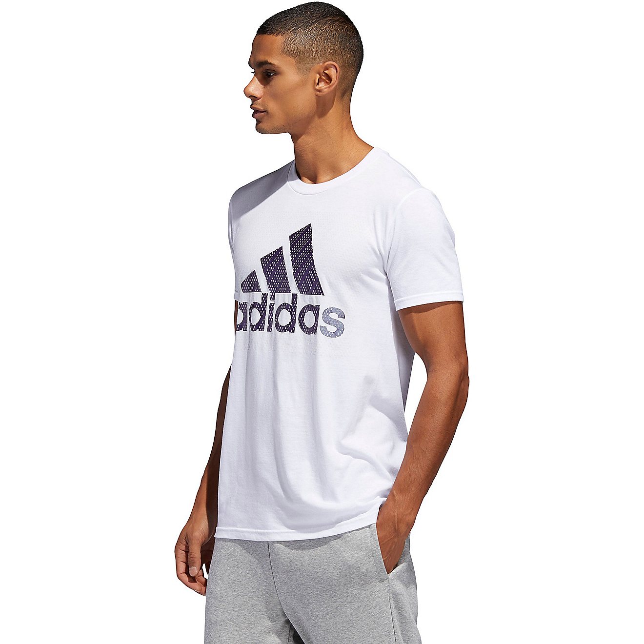 adidas Men's Badge of Sport Mesh Invert T-shirt                                                                                  - view number 2