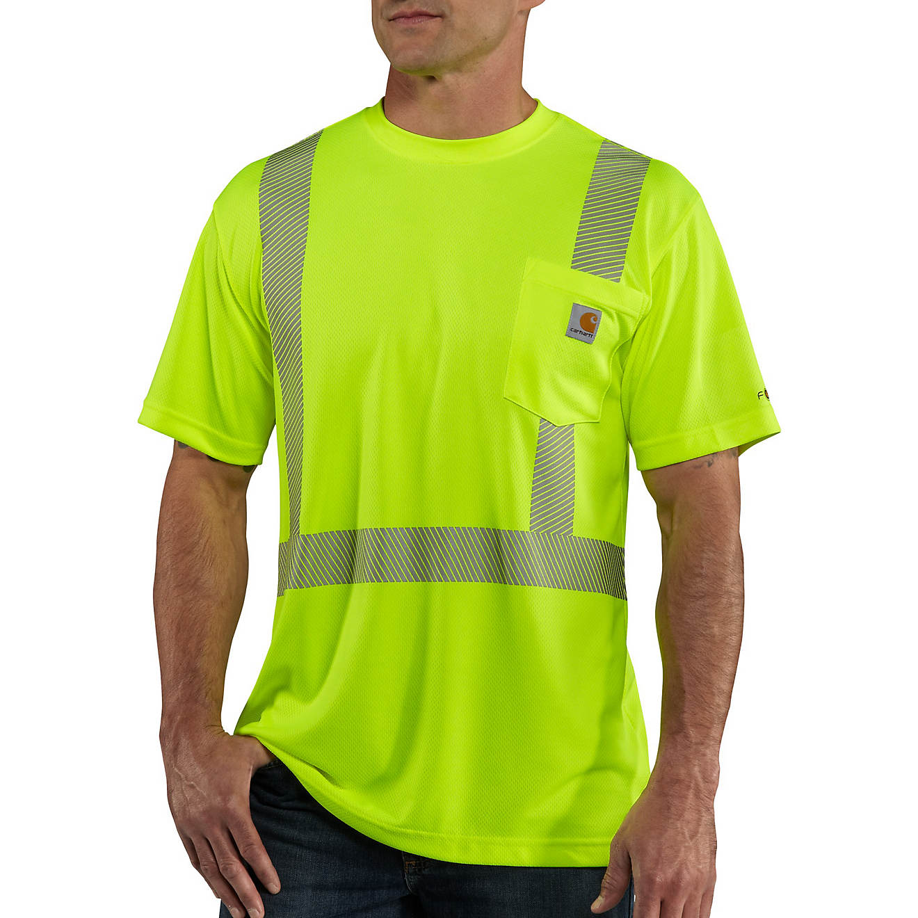 Carhartt Men's Force® High Visibility Class 2 Short Sleeve T-shirt                                                              - view number 1