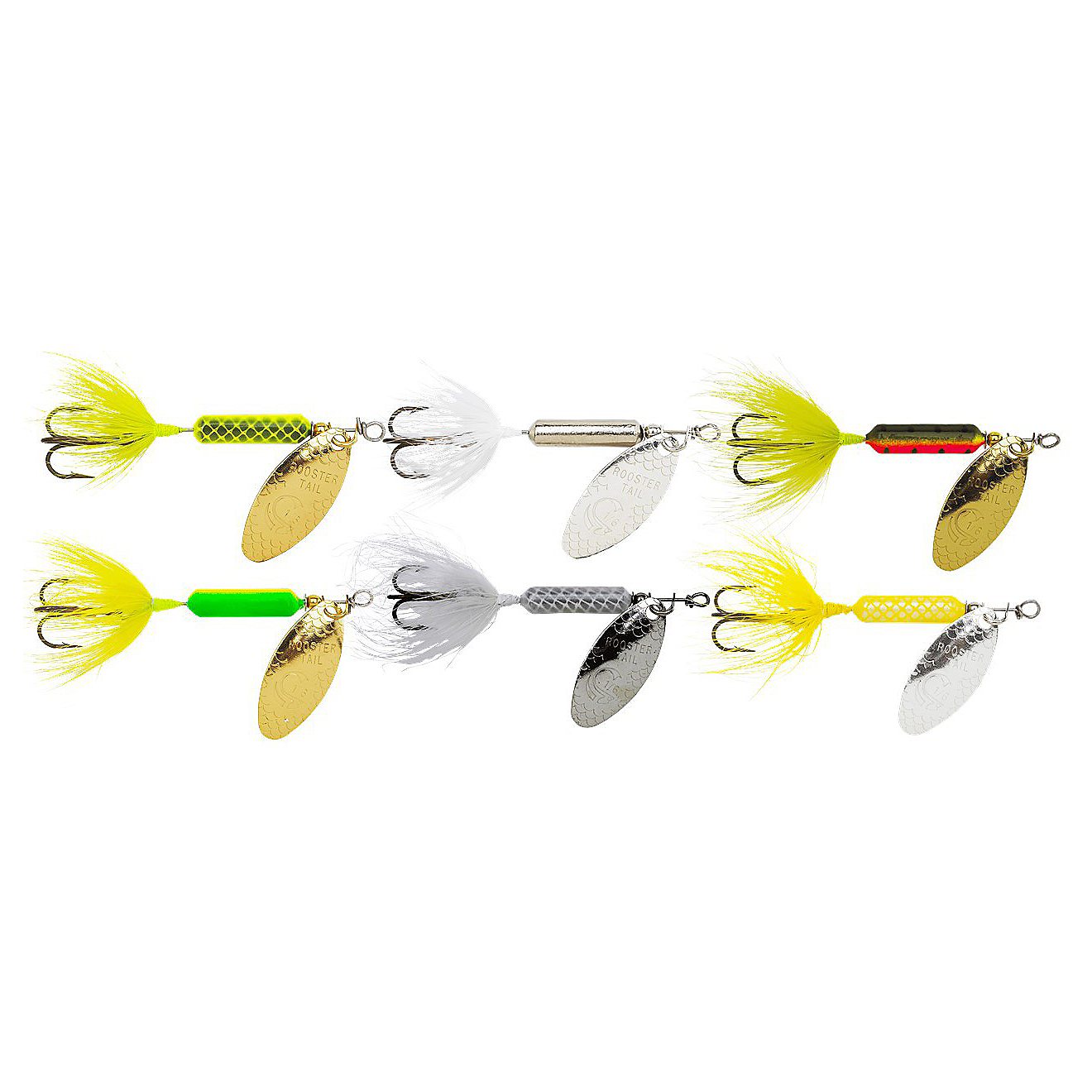 Worden's Rooster Tail 1/4 oz PDQ Baits 6-Pack                                                                                    - view number 1