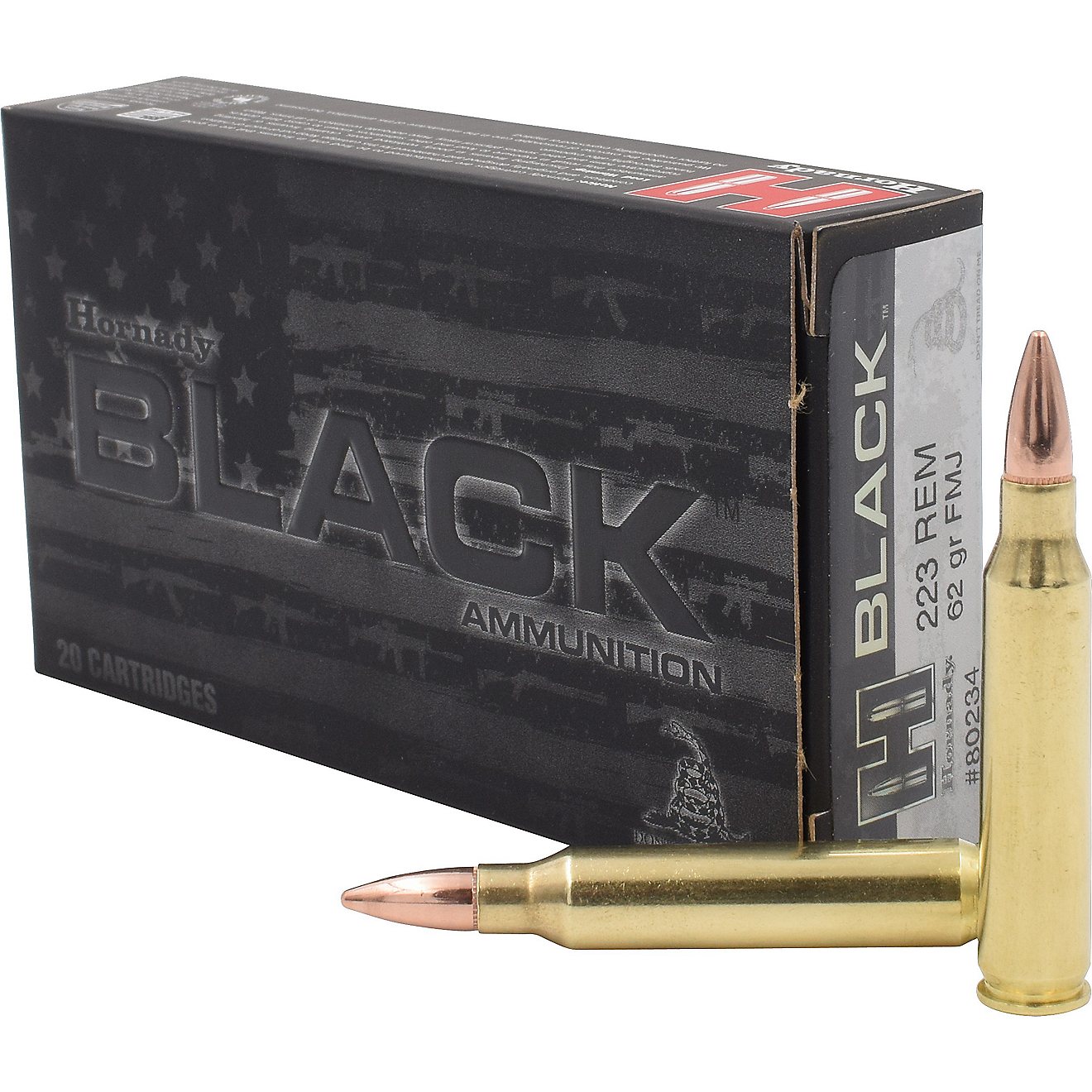 Hornady BLACK™ FMJ .223 Remington 62-Grain Rifle Ammunition - 20 Rounds                                                        - view number 1