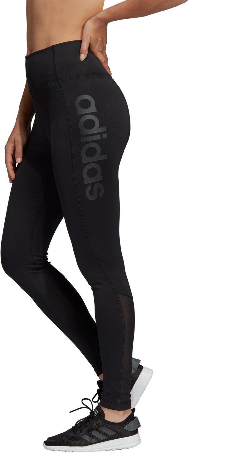 adidas Womens Designed 2 Move High Rise Logo Long Tights Tights ...