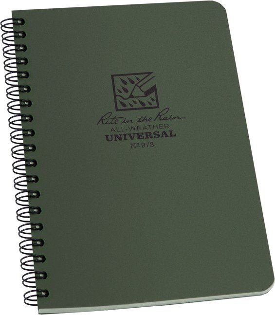 Rite In The Rain Weatherproof Side Spiral Notebook 4625in X 7in Universal Pattern