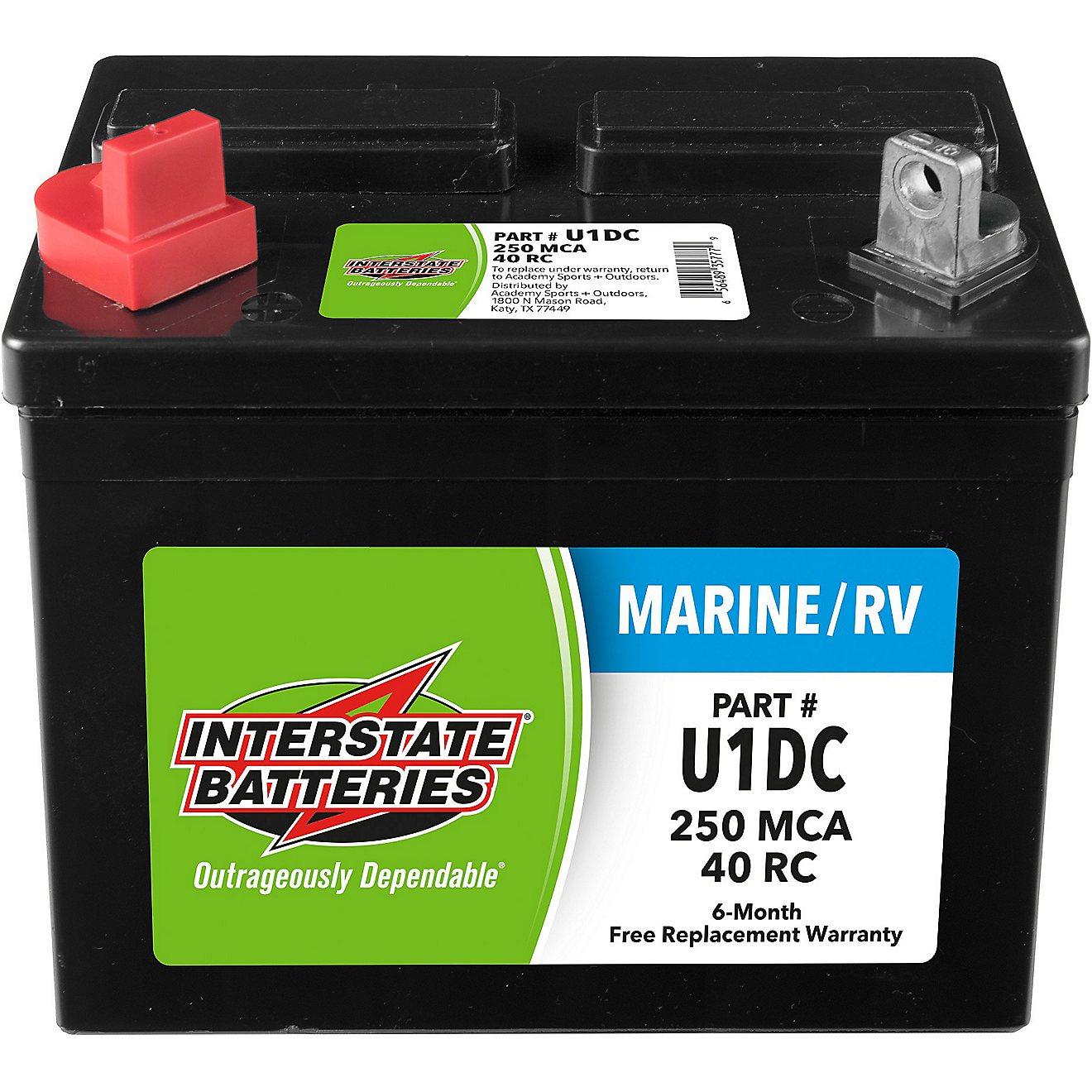 Interstate Batteries Group U1/250 Marine Cranking Amp Deep Cycle Battery                                                         - view number 1