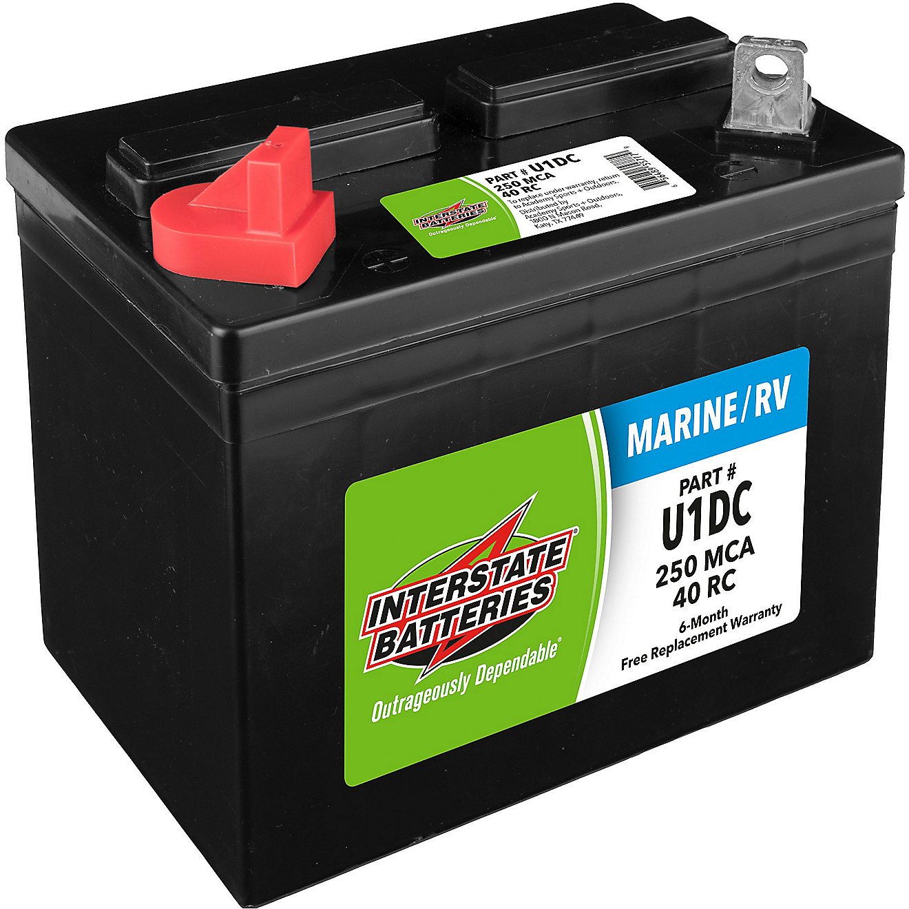 Interstate Batteries Group U1/250 Marine Cranking Amp Deep Cycle Battery                                                         - view number 3