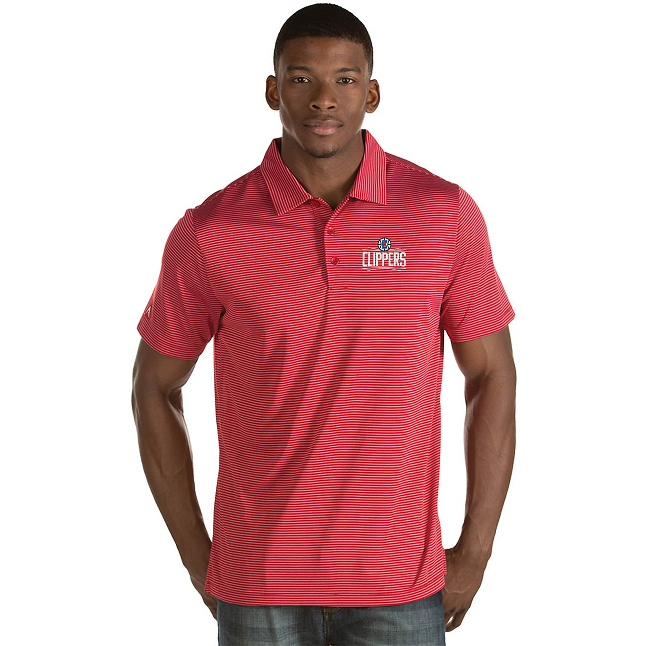 Antigua Men's Los Angeles Clippers Quest Polo Shirt                                                                              - view number 1