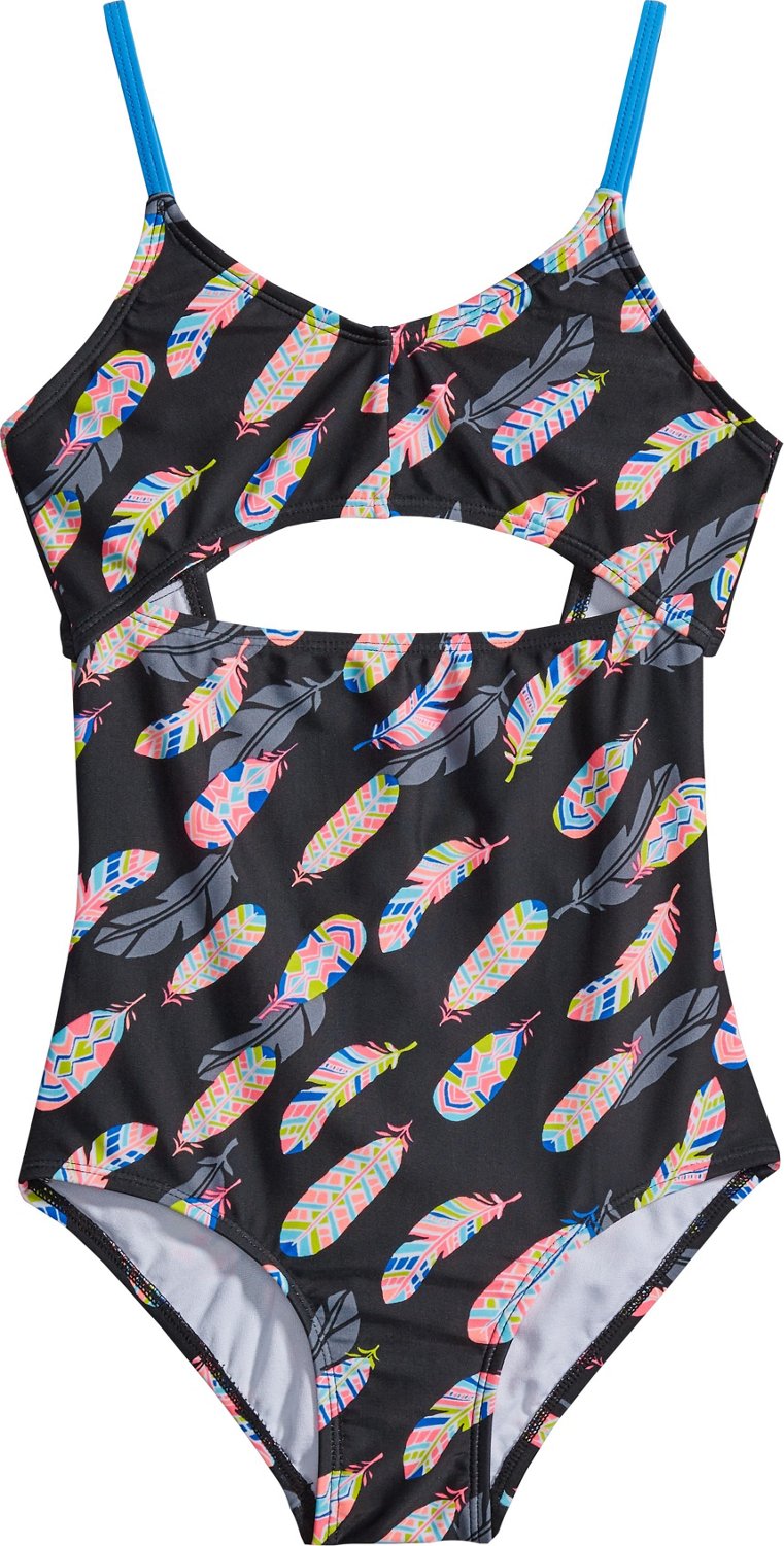 O'Rageous Girls' Groove Together 1Piece Swimsuit Academy