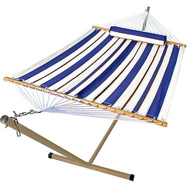 Algoma 11 ft Single Fabric Hammock, Pillow and Stand Set                                                                        