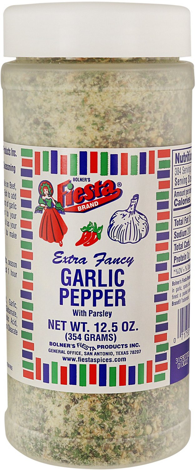 Bolner Fiesta Brand 12.5 oz Garlic Pepper                                                                                       