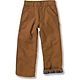 Carhartt Boys' Flannel-Lined Canvas Dungaree Pants                                                                               - view number 1 image