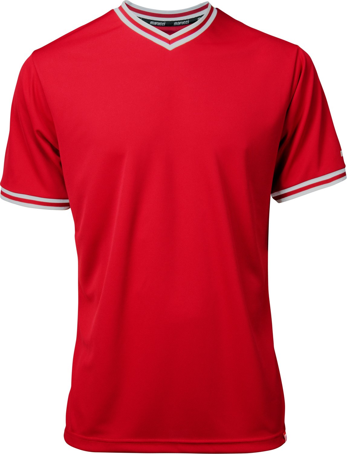 Marucci Youth Performance V-Neck Baseball Jersey Red Youth XL