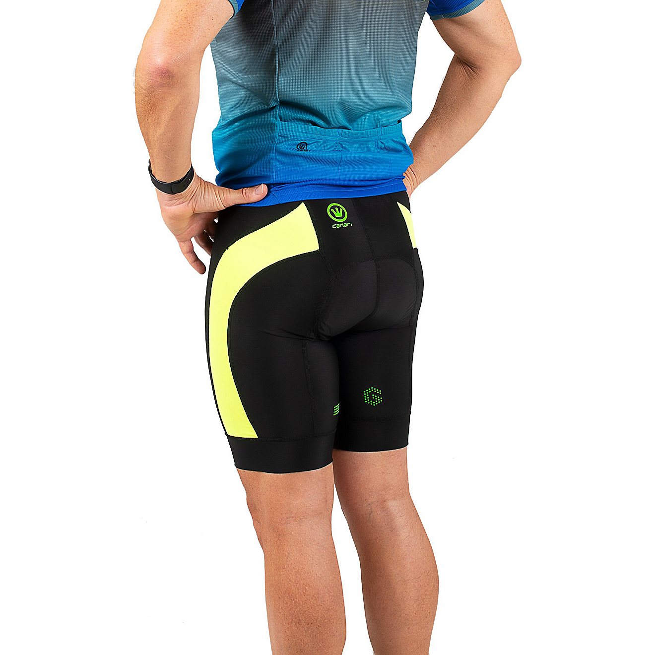 Canari Men's Hammerhead Gel Padded Cycling Shorts 8 in                                                                           - view number 3