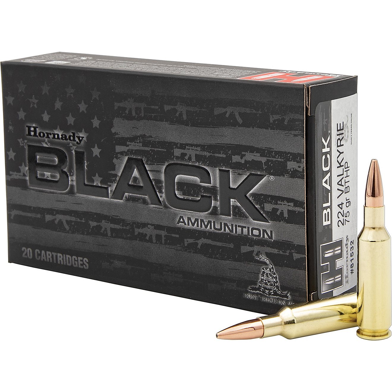 Hornady BLACK .224 Valkyrie 75-Grain BTHP Rifle Ammunition - 20 Rounds                                                           - view number 1
