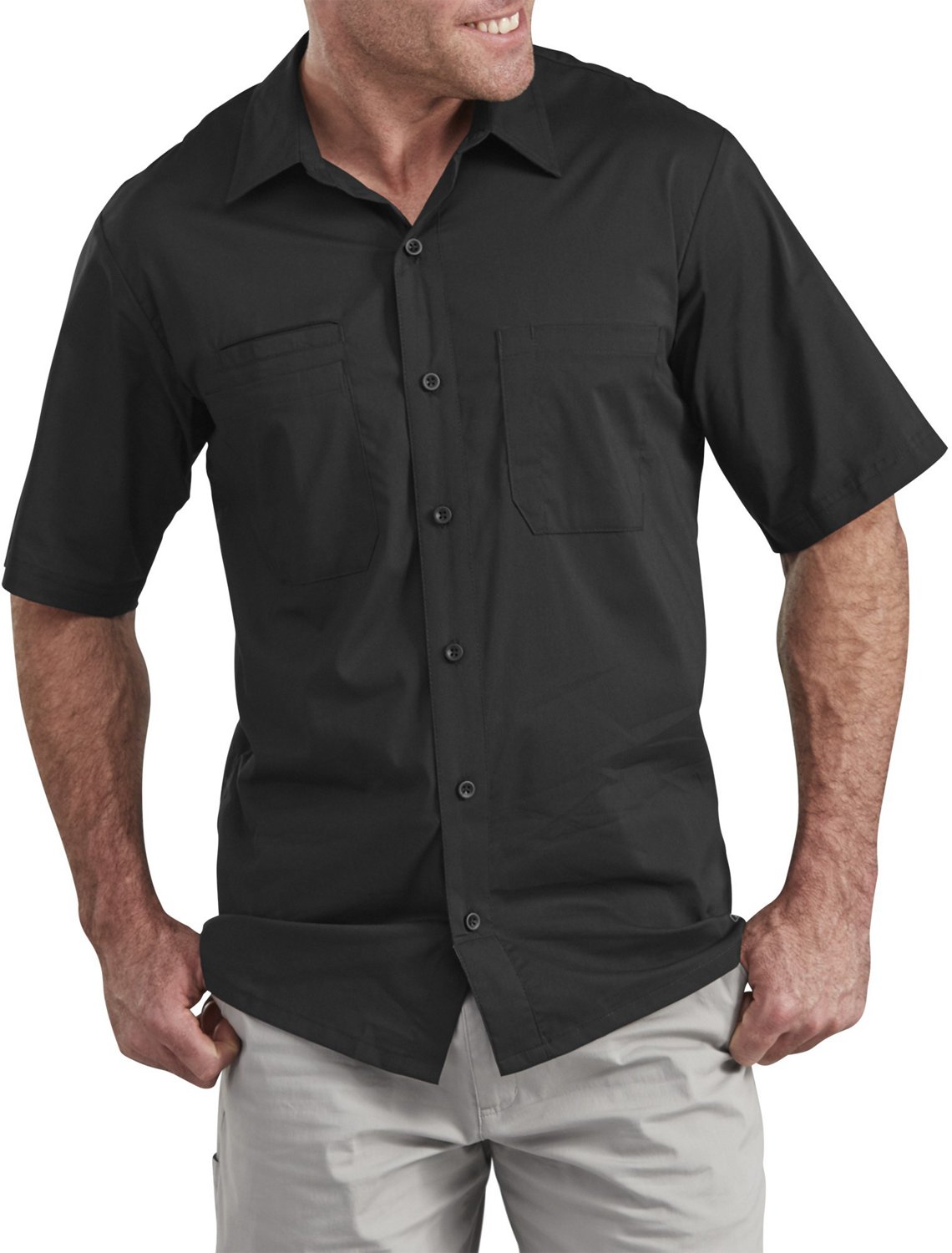 Dickies Men's Temp-iQ Performance Cooling Woven Button Down Shirt | Academy