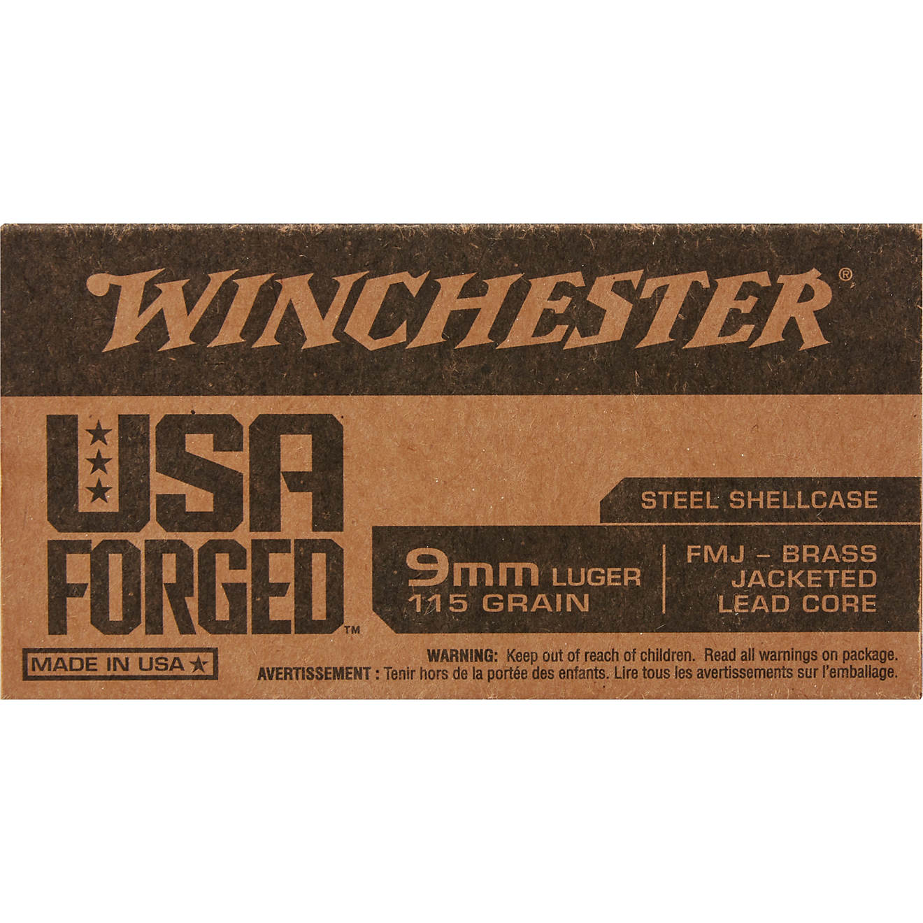 Winchester Forged 9mm Luger 115-Grain Centerfire Pistol Ammunition - 50 Rounds                                                   - view number 1