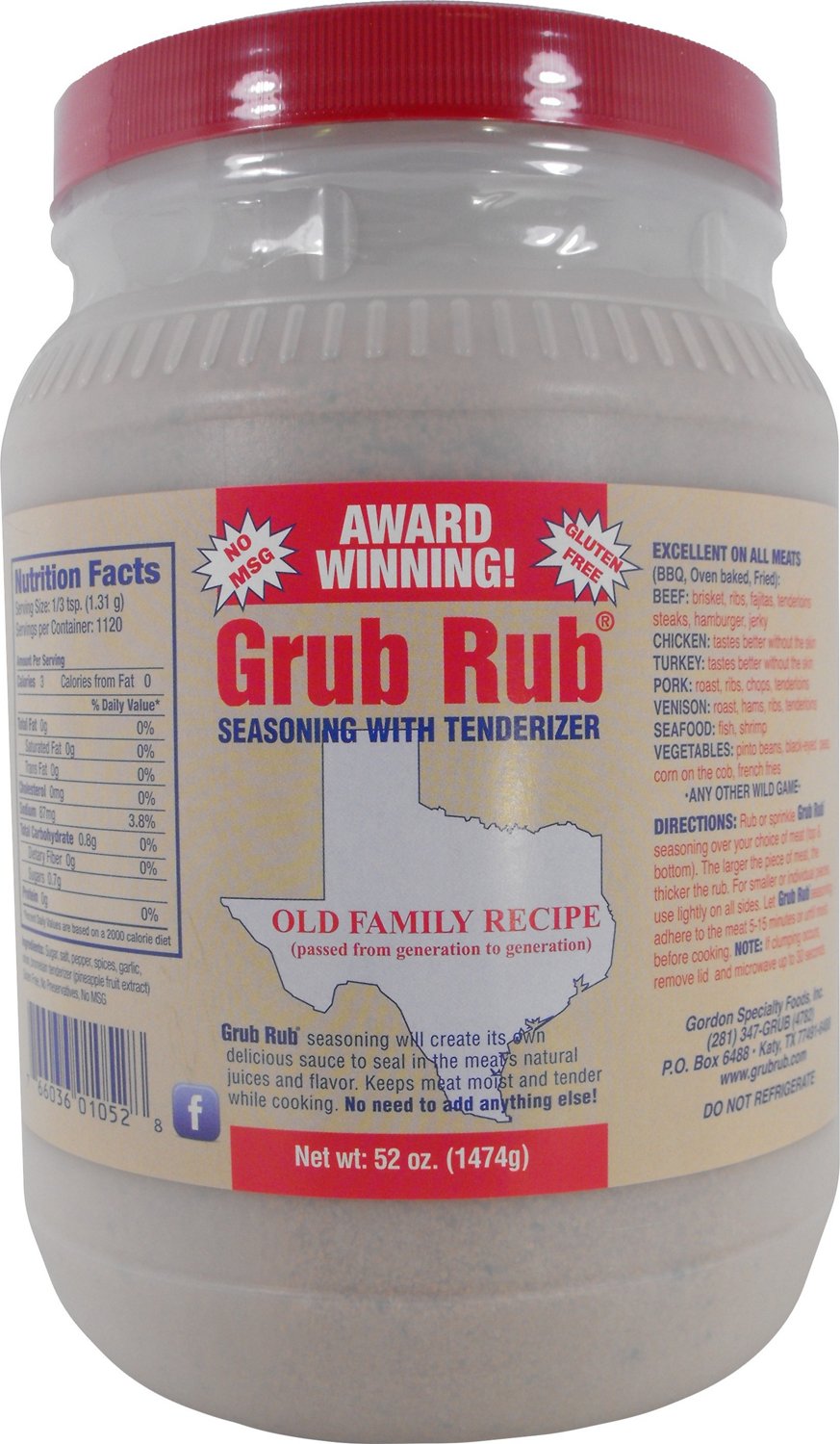 Gordon's Grub Rub 52 oz Jug | Academy