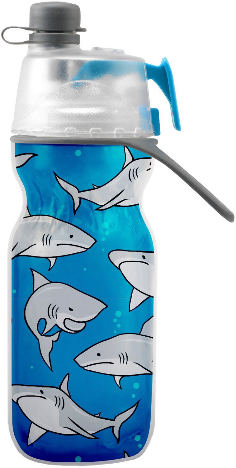 O2 COOL ArcticSqueeze Mist 'N Sip 12 oz Shark Water Bottle Academy