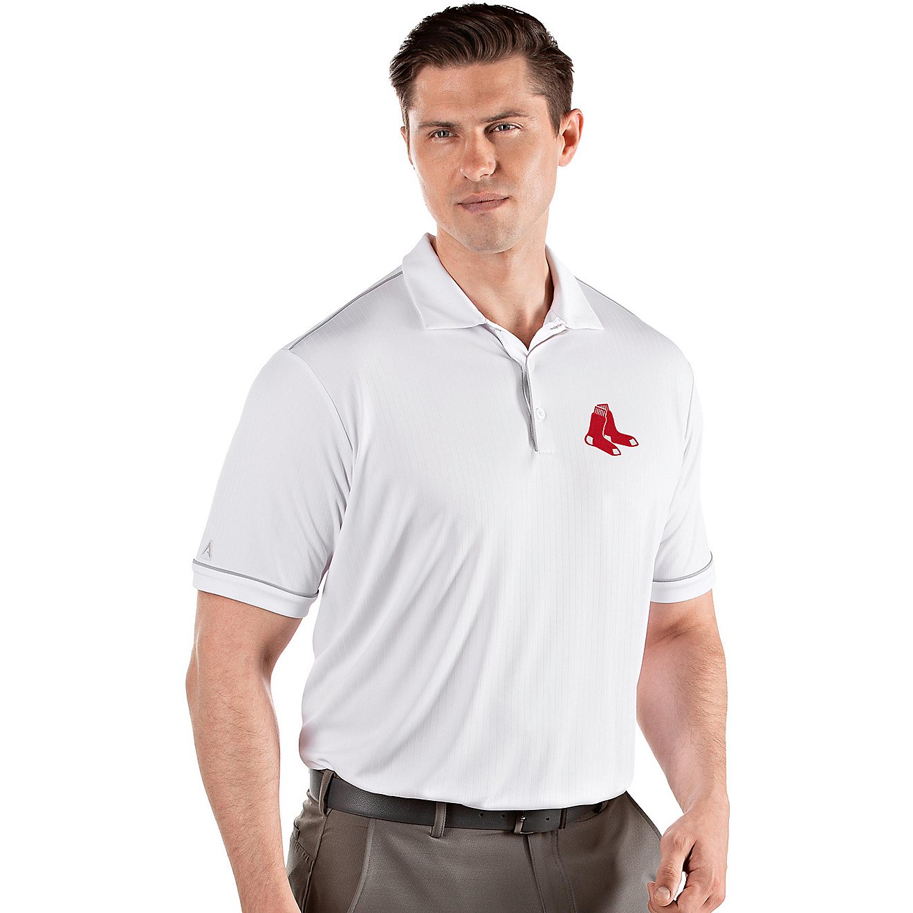 Antigua Men's Boston Red Sox Salute Short Sleeve Polo                                                                            - view number 1
