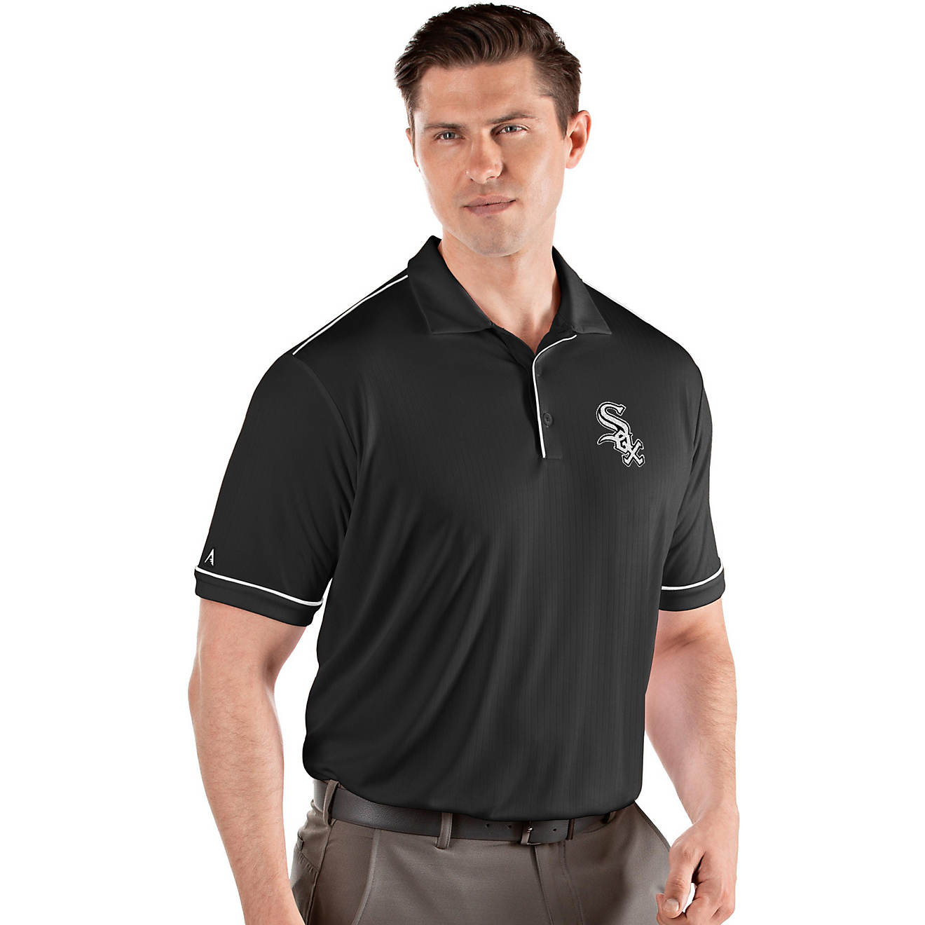 Antigua Men's Chicago White Sox Salute Short Sleeve Polo                                                                         - view number 1