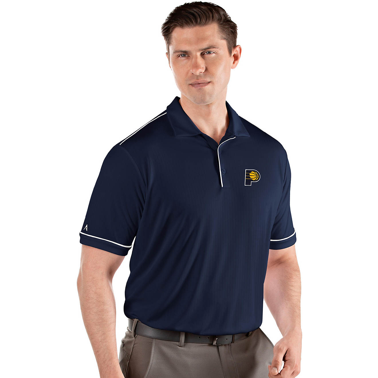 Antigua Men's Indiana Pacers Salute Polo Shirt                                                                                   - view number 1