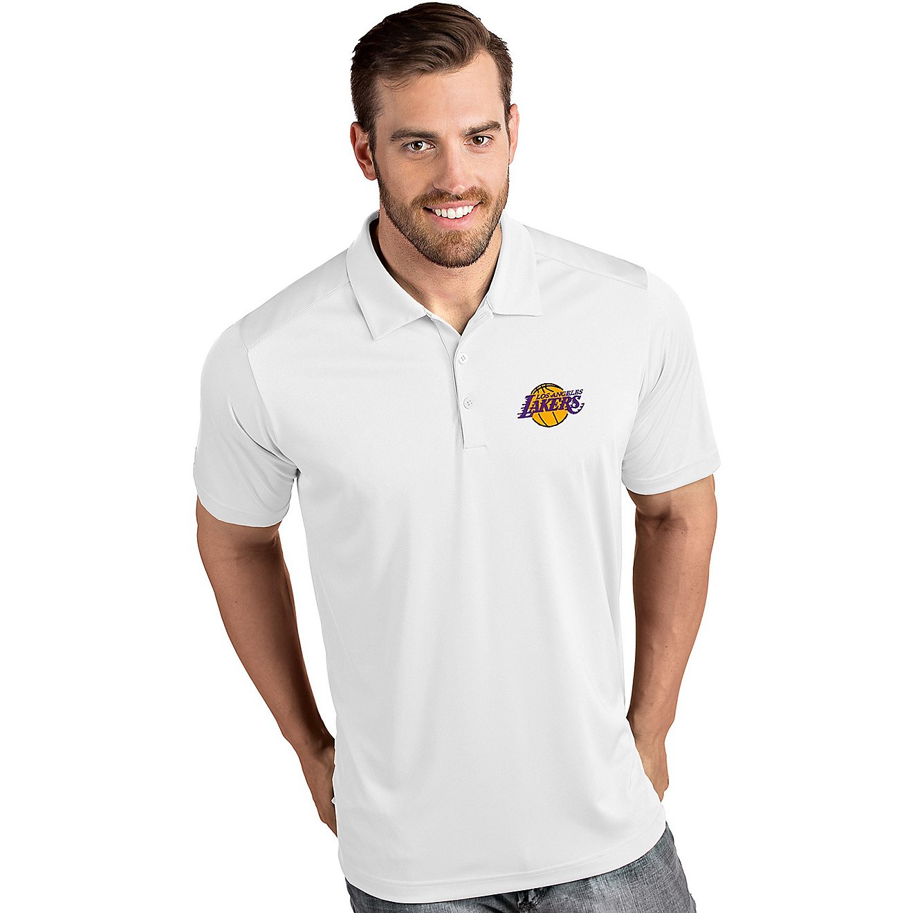 Antigua Men's Los Angeles Lakers Tribute Polo Shirt                                                                              - view number 1