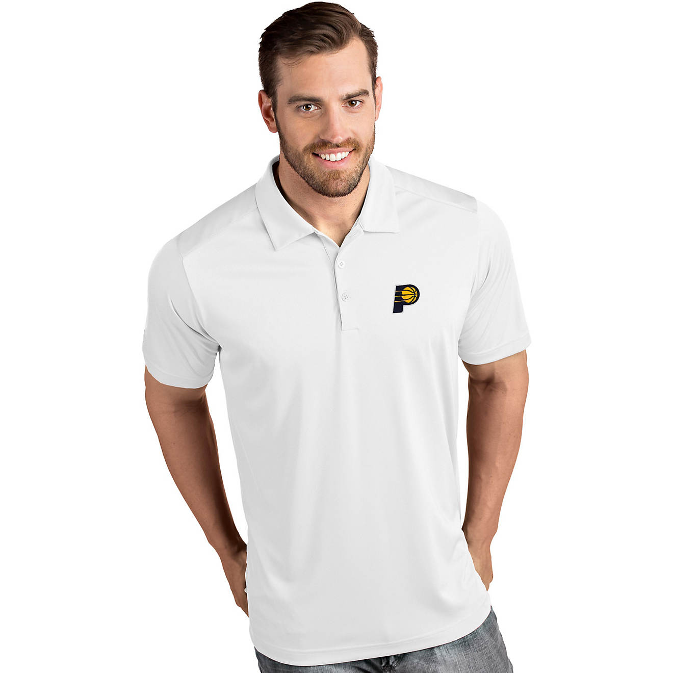 Antigua Men's Indiana Pacers Tribute Polo Shirt                                                                                  - view number 1