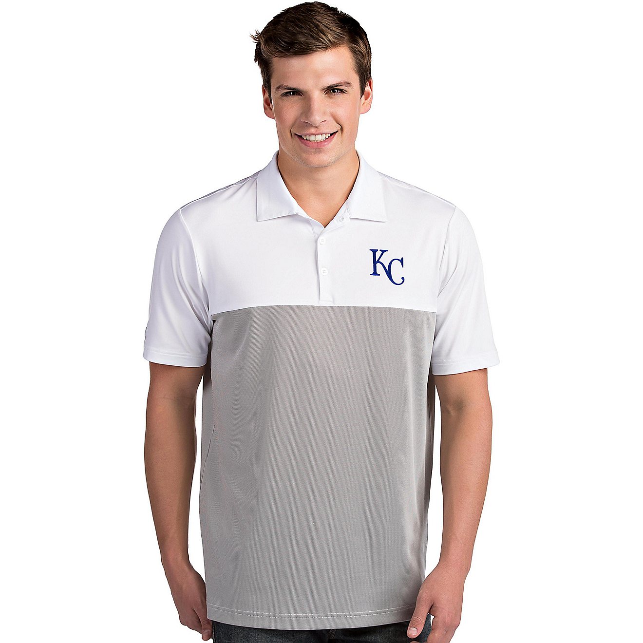 Antigua Men's Kansas City Royals Venture Polo Shirt                                                                              - view number 1