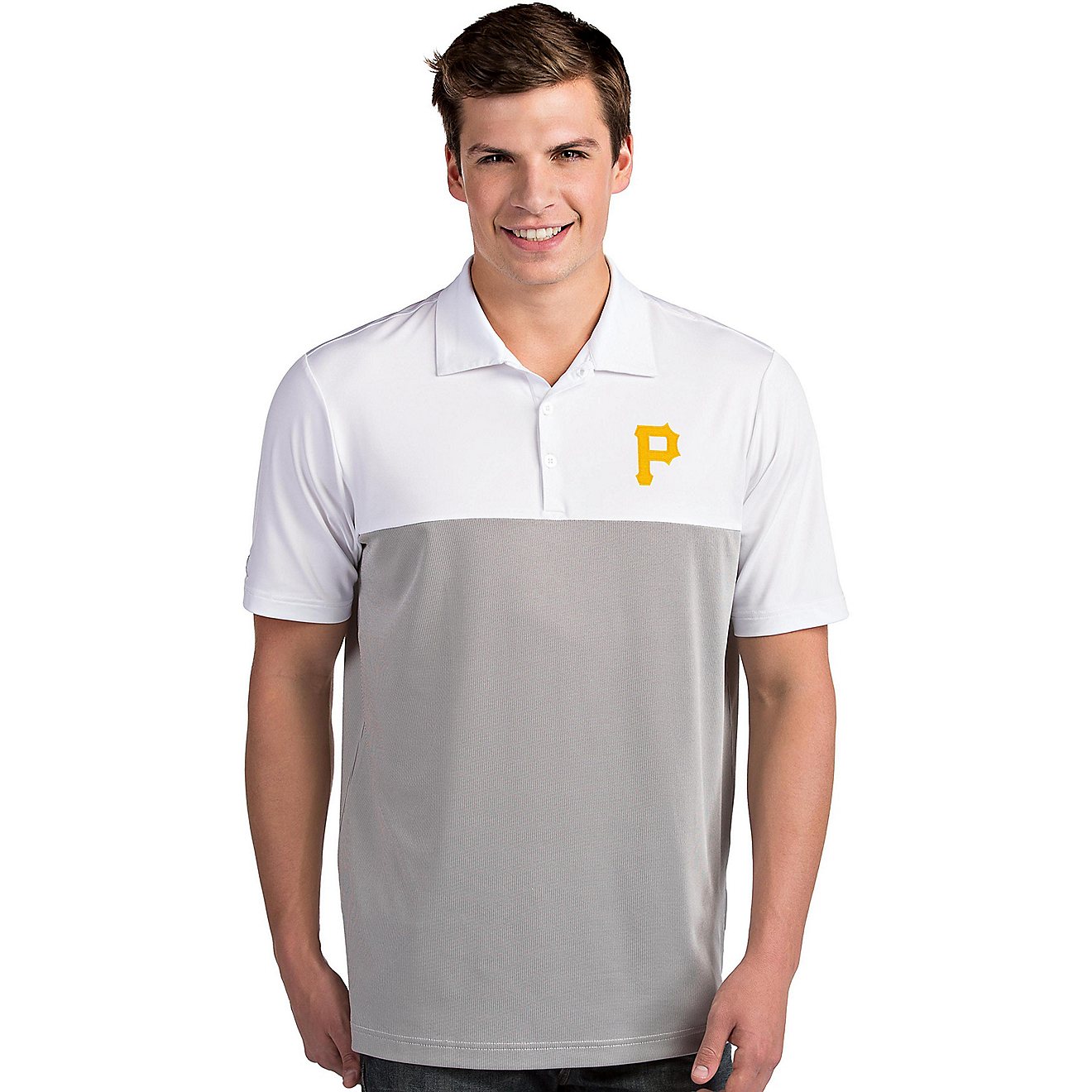 Antigua Men's Pittsburgh Pirates Venture Polo Shirt                                                                              - view number 1