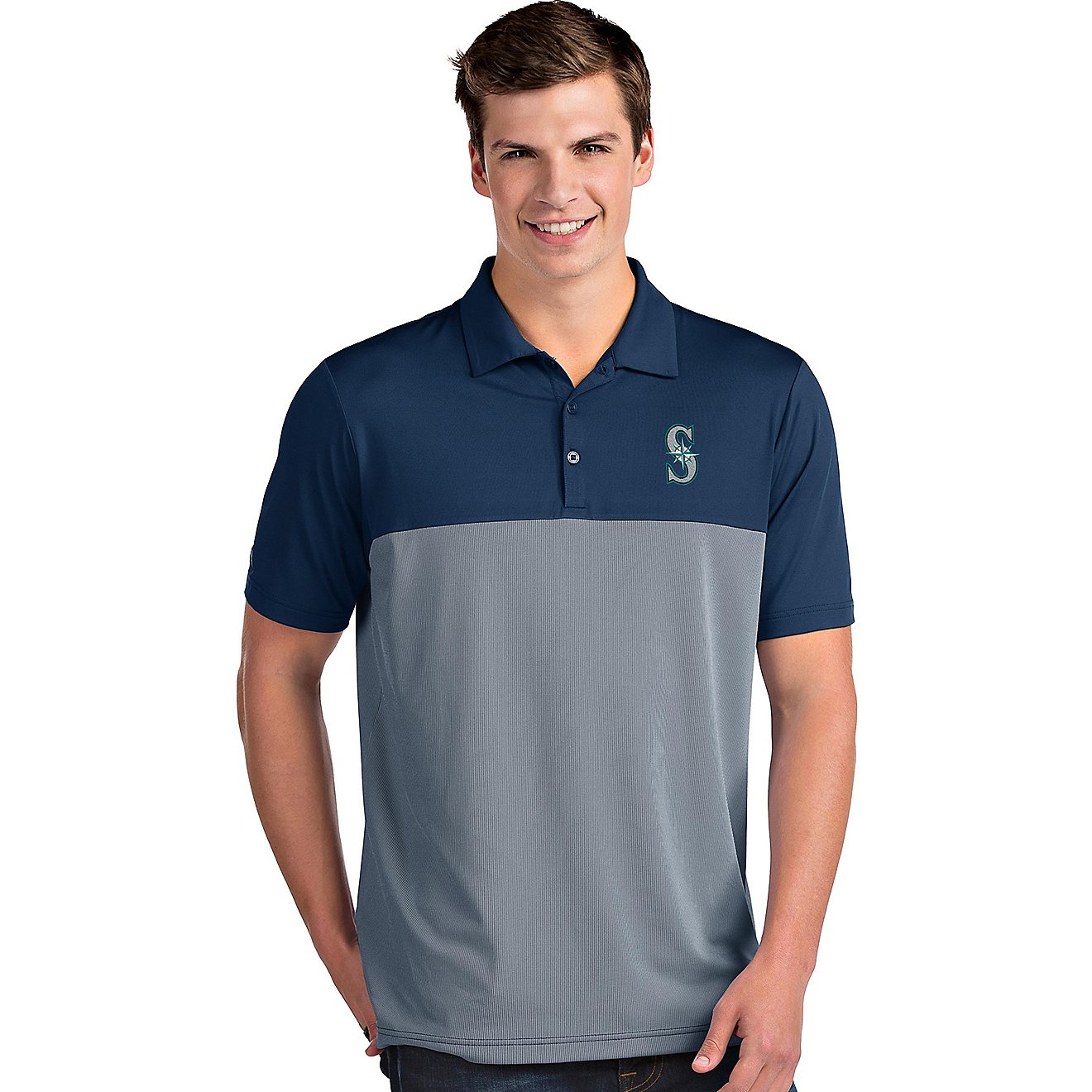 Antigua Men's Seattle Mariners Venture Polo Shirt                                                                                - view number 1