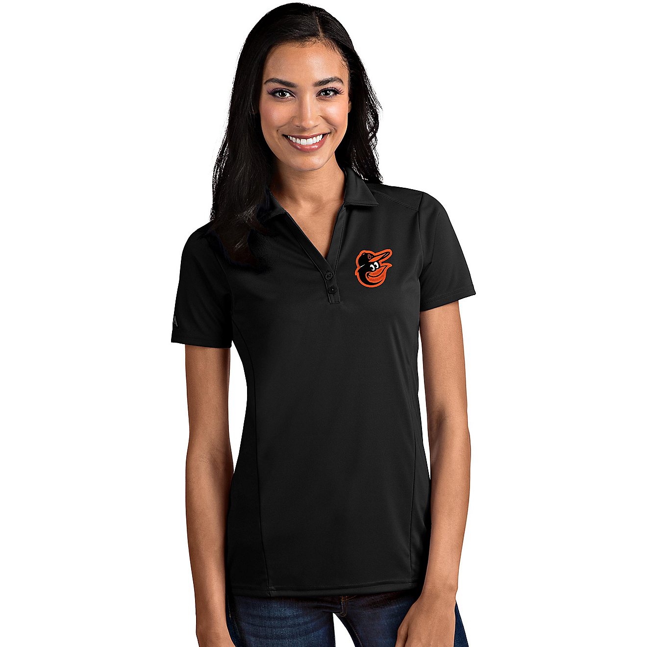 Antigua Women's Baltimore Orioles Tribute Short Sleeve Polo Shirt                                                                - view number 1