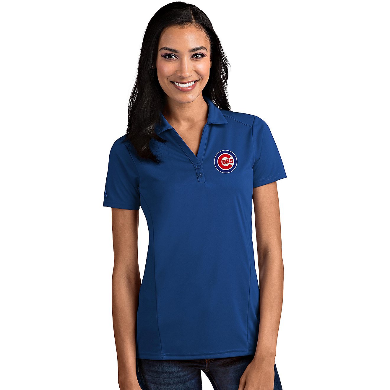 Antigua Women's Chicago Cubs Tribute Short Sleeve Polo Shirt                                                                     - view number 1