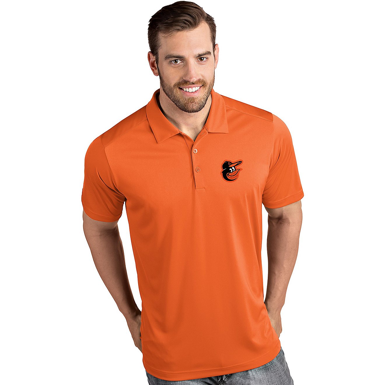 Antigua Men's Baltimore Orioles Tribute Short Sleeve Polo Shirt                                                                  - view number 1