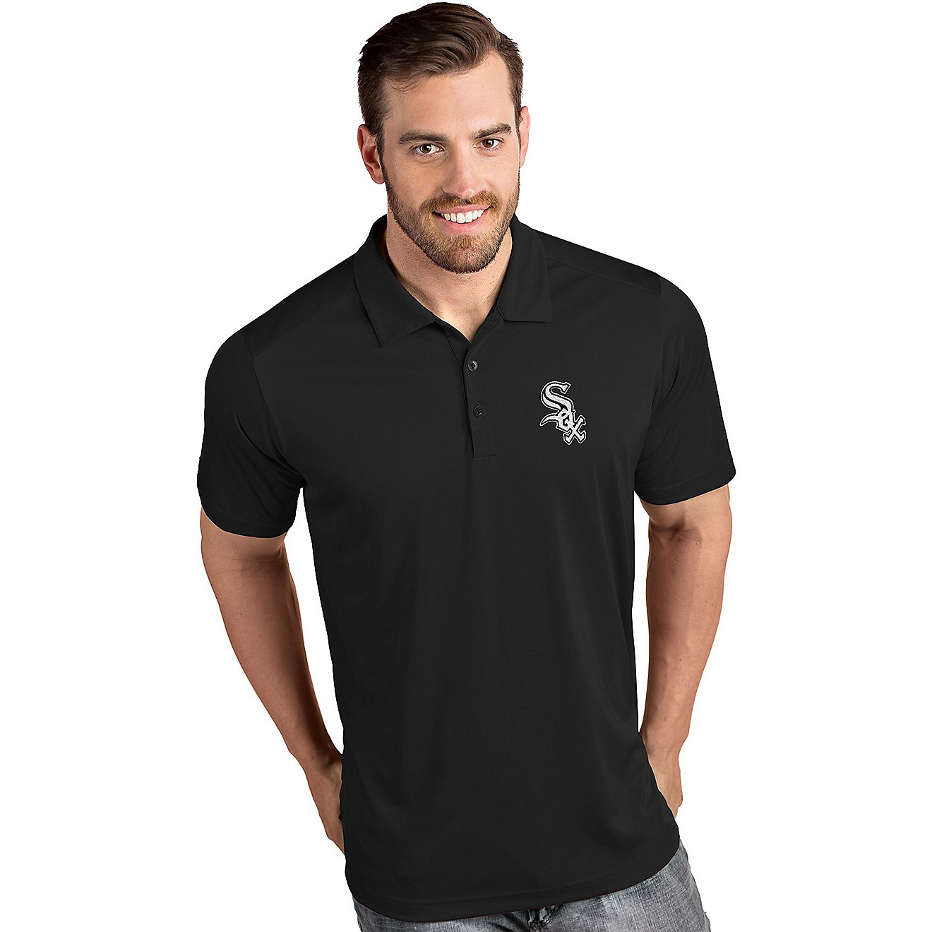 Antigua Men's Chicago White Sox Tribute Short Sleeve Polo Shirt                                                                  - view number 1