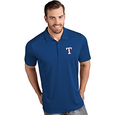 Antigua Men's Texas Rangers Tribute Short Sleeve Polo Shirt