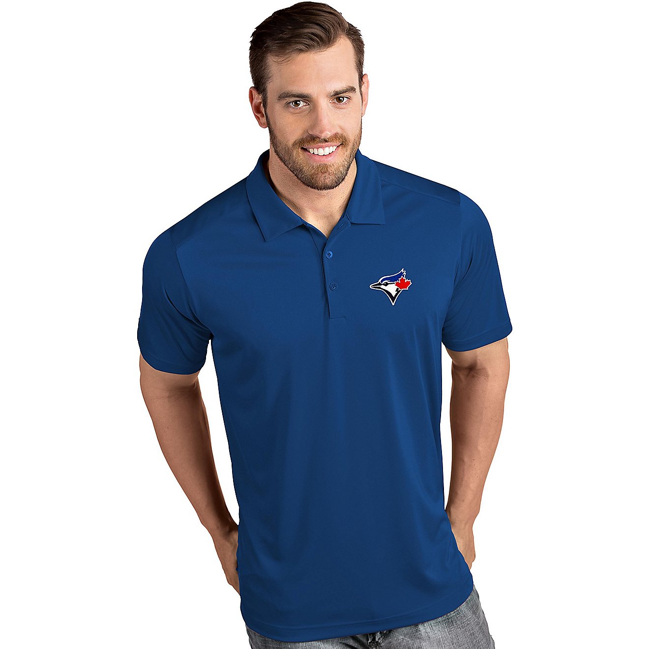 Antigua Men's Toronto Blue Jays Tribute Short Sleeve Polo Shirt                                                                  - view number 1