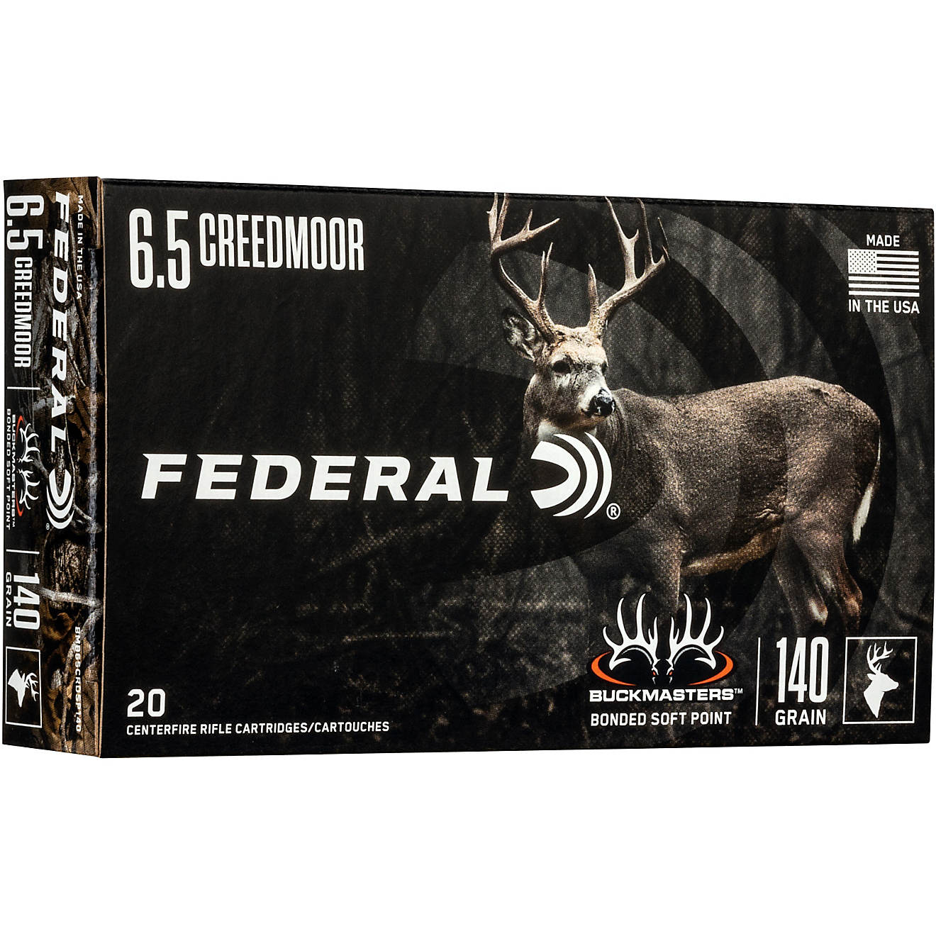 Federal Premium Buckmasters Bonded Soft Point 6.5 Creedmoor 140-Grain Centerfire Rifle Ammunition - 20 Rounds                    - view number 1