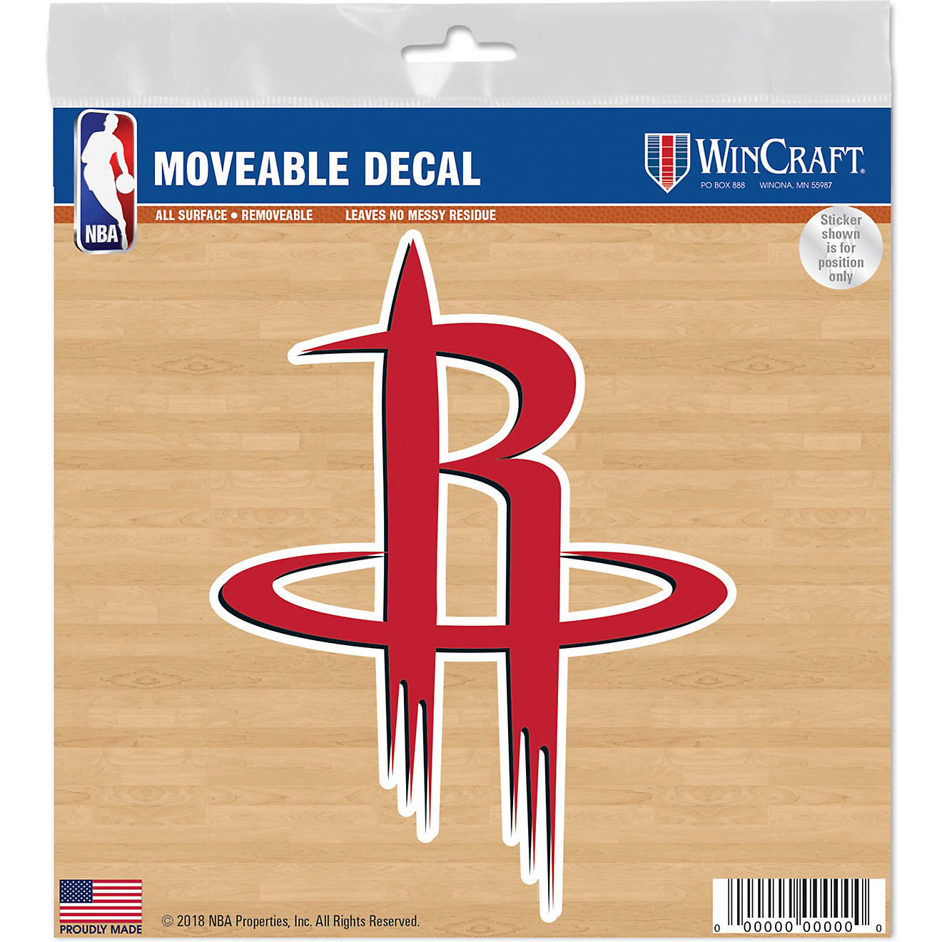 WinCraft Houston Rockets 6 in x 6 in All-Surface Decal                                                                           - view number 1