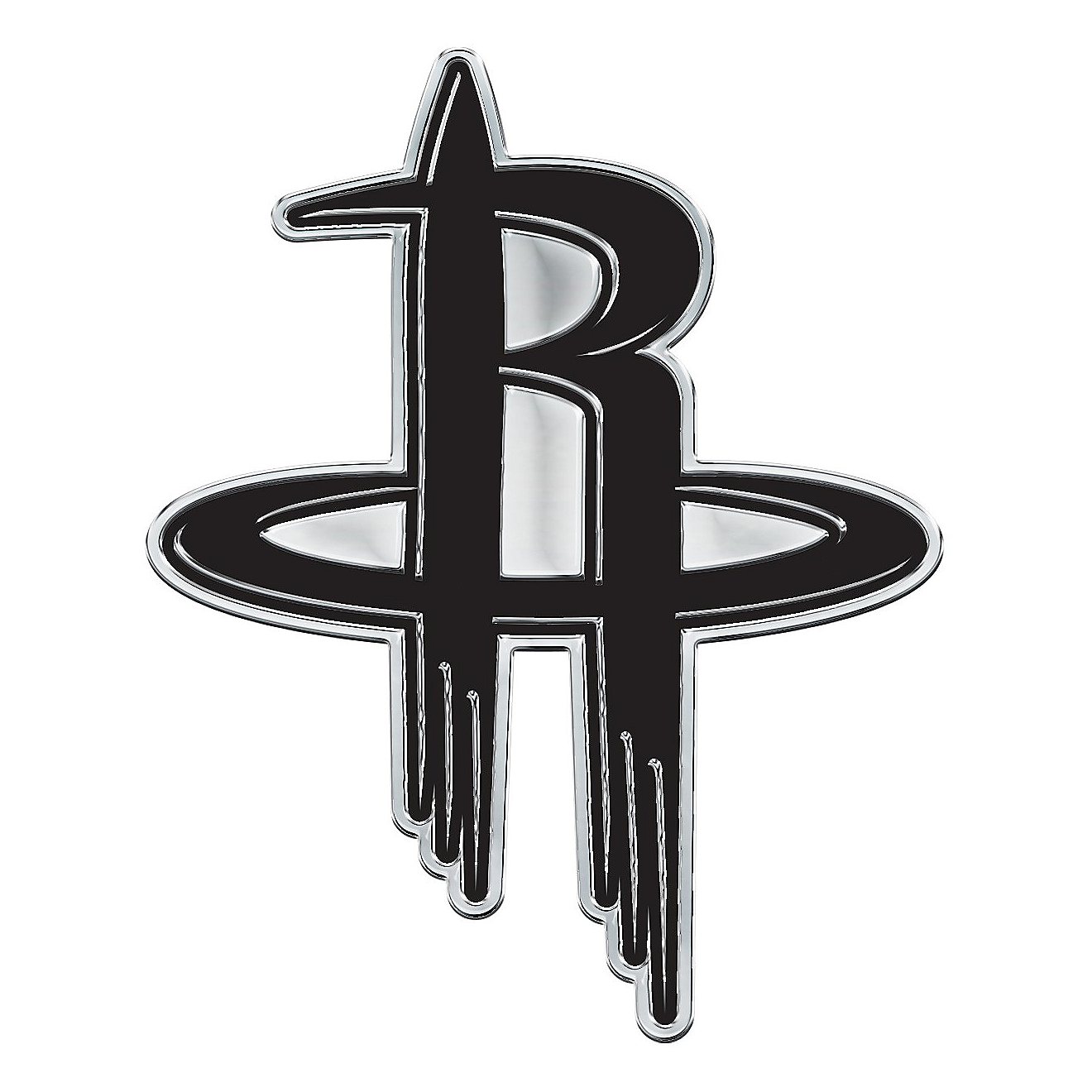 WinCraft Houston Rockets Chrome Free Form Auto Emblem                                                                            - view number 1